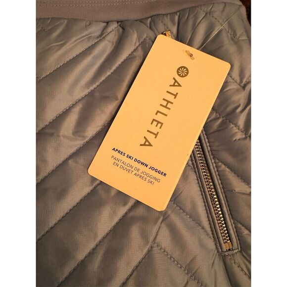 Athleta Women's Après Ski Down Jogger Pants Sky Blue Size 8 NWT - Picture 6 of 10